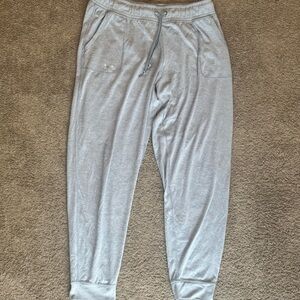 Under Armour Gray Jogger Sweatpants Youth Large/Women Small Drawstring Athletic